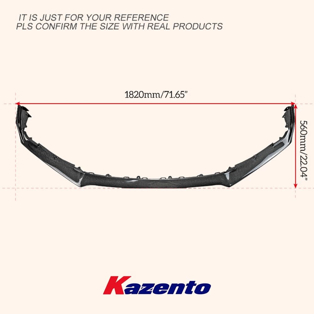 For Honda Fk8 Civic Type-R Oem Front Bumper Lip Chin Splitter Spoiler Carbon Fiber Body Kits Kazento Carbon Parts 车身侧板 FK8-FL-OE-CF
