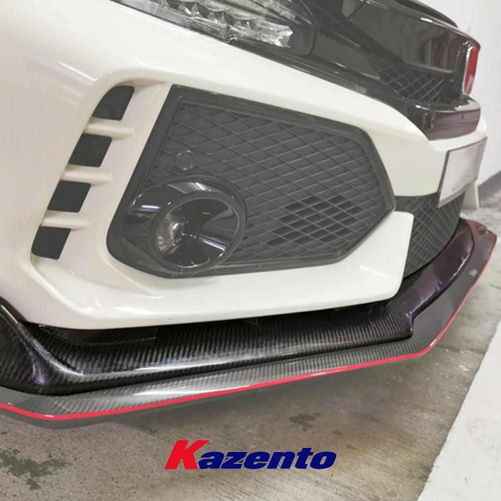 For Honda Fk8 Civic Type-R Oem Front Bumper Lip Chin Splitter Spoiler Carbon Fiber Body Kits Kazento Carbon Parts 车身侧板 FK8-FL-OE-CF