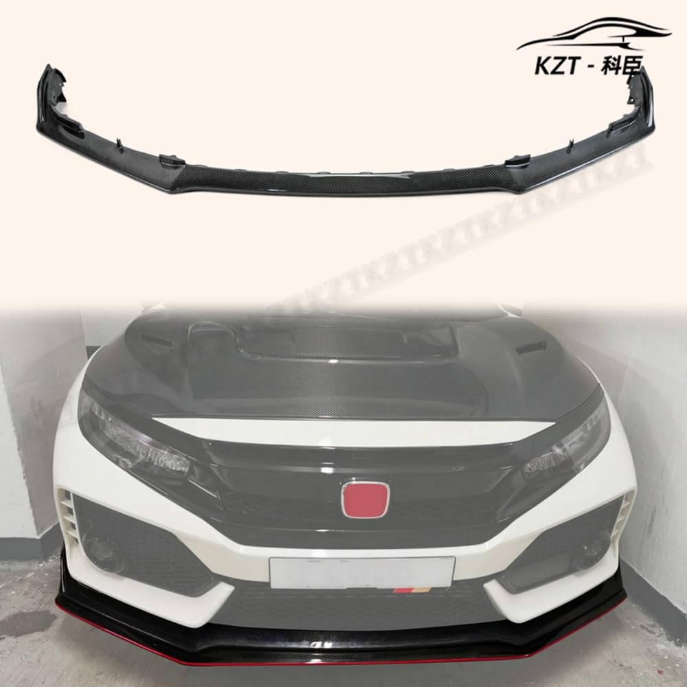 For Honda Fk8 Civic Type-R Oem Front Bumper Lip Chin Splitter Spoiler Carbon Fiber Body Kits Kazento Carbon Parts 车身侧板 FK8-FL-OE-CF