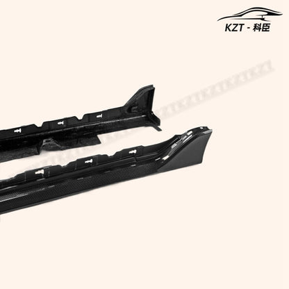 For Honda Fk8 Civic Type-R Oem Side Skirt Extension Rocker Panels Side Part Carbon Fiber Body Kit Replacement Kazento Carbon Parts 车身侧板 FK8-SSX-OE-CF