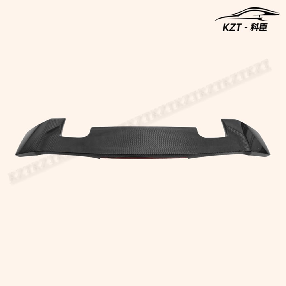 For Honda Jazz Fit Gk5 14-17 Rs-Style Rear Spoiler With Brake Light Carbon Fiber Car Body Parts Kits Kazento Carbon Parts 车身侧板 FIT-RS-RS-WL-14-CF