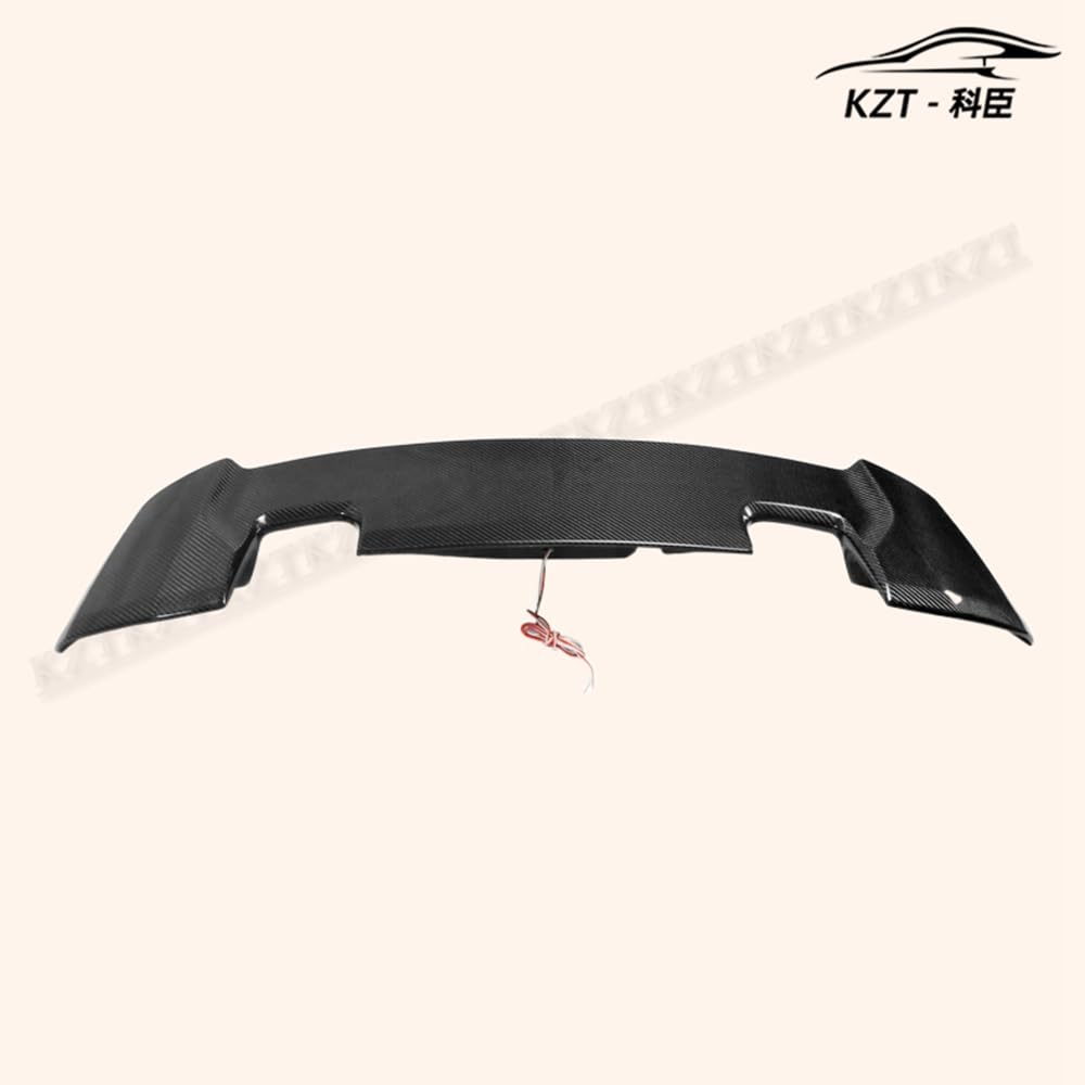 For Honda Jazz Fit Gk5 14-17 Rs-Style Rear Spoiler With Brake Light Carbon Fiber Car Body Parts Kits Kazento Carbon Parts 车身侧板 FIT-RS-RS-WL-14-CF