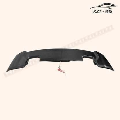 For Honda Jazz Fit Gk5 14-17 Rs-Style Rear Spoiler With Brake Light Carbon Fiber Car Body Parts Kits Kazento Carbon Parts 车身侧板 FIT-RS-RS-WL-14-CF