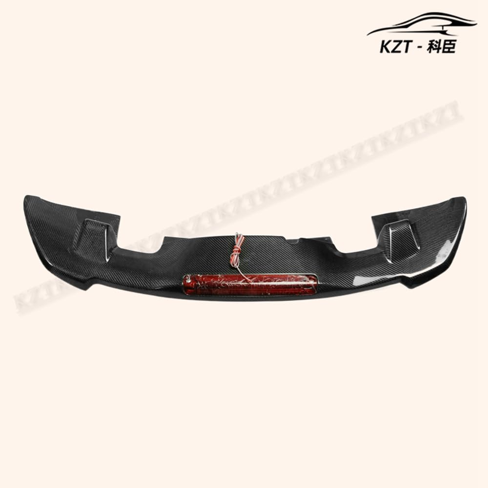 For Honda Jazz Fit Gk5 14-17 Rs-Style Rear Spoiler With Brake Light Carbon Fiber Car Body Parts Kits Kazento Carbon Parts 车身侧板 FIT-RS-RS-WL-14-CF