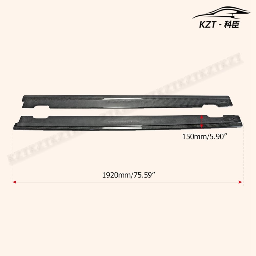 For Hyundai 16-19 I30N Mk3 Cs Type Side Skirt Extension (5 Door Hatch Back Model) Rocker Panels Side Part Carbon Fiber Body Kit Replacement Kazento Carbon Parts 车身侧板 I30-SSE-CS-CF