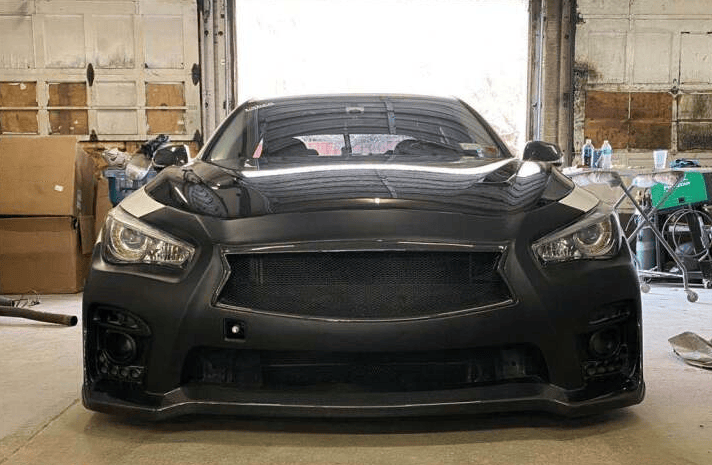 For Infiniti Q50 V37 Sedan BLZ Front Bumper With LED 2013-2024