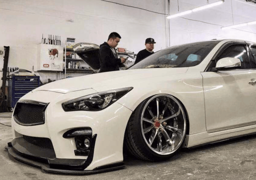 For Infiniti Q50 V37 Sedan BLZ Front Bumper With LED 2013-2024