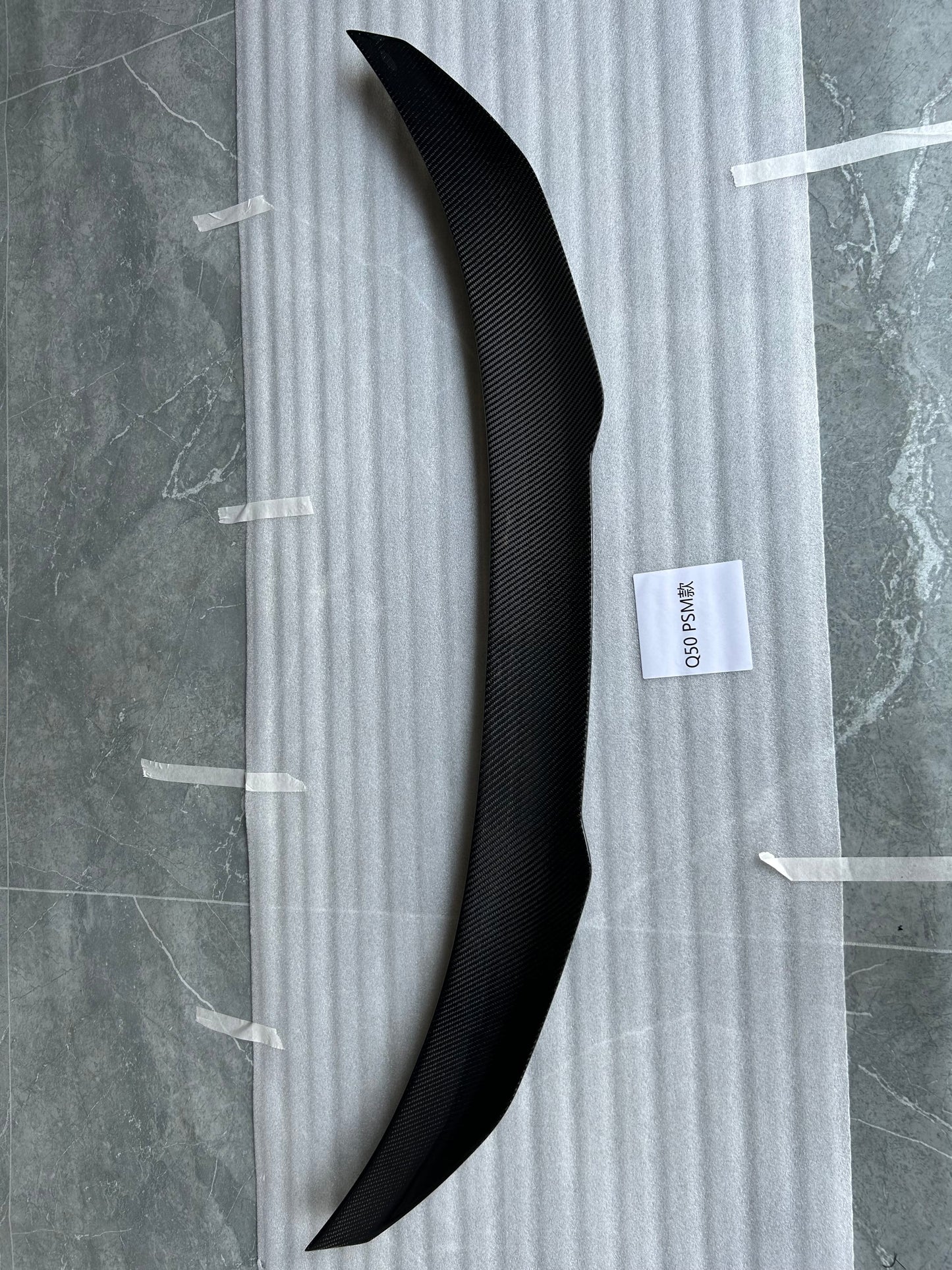 For Infiniti Q50 V37 Sedan PSM Type Rear Ductail Spoiler Lip 2013-2024