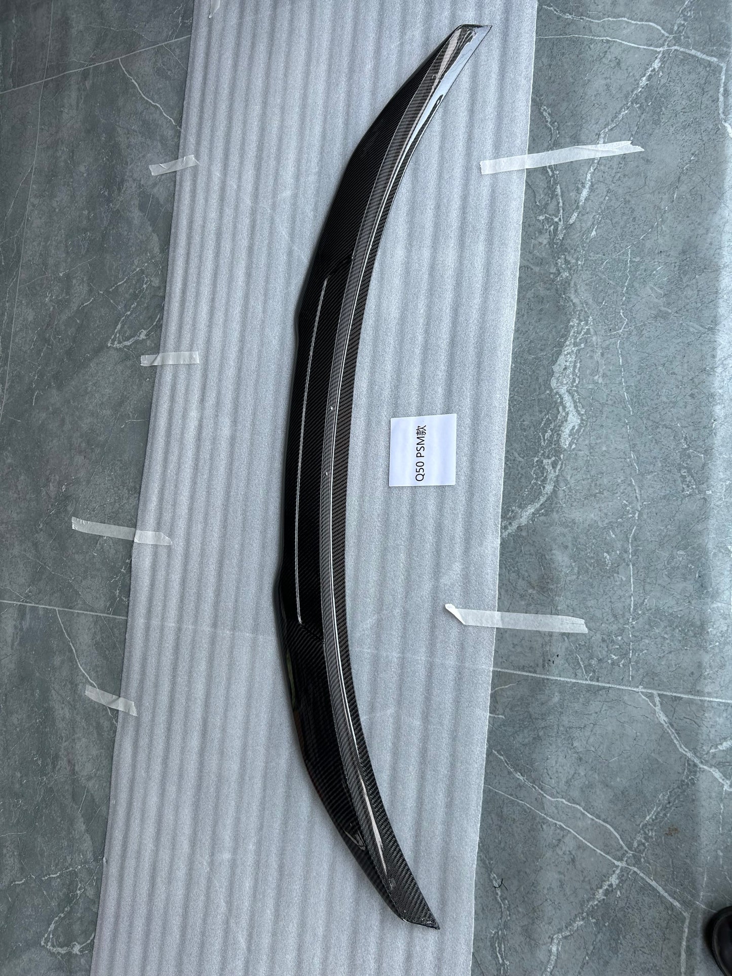 For Infiniti Q50 V37 Sedan PSM Type Rear Ductail Spoiler Lip 2013-2024