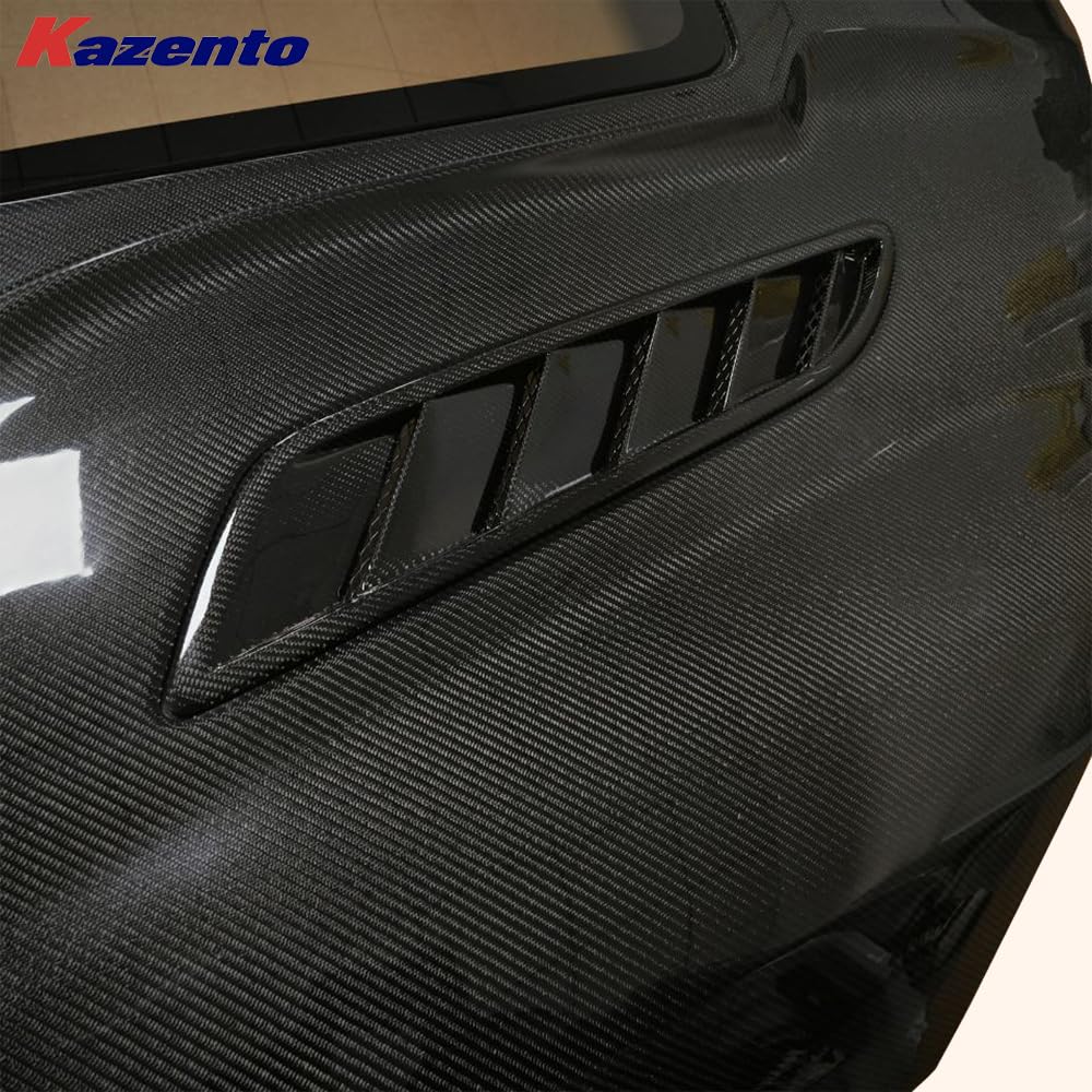 For Jaguar F-Type 2009-2019 Carbon Fiber Clear Glass Hood Bonnet Kazento Carbon Parts 车身侧板 Carbon Fiber FTYPE-HOOD-GL-CF