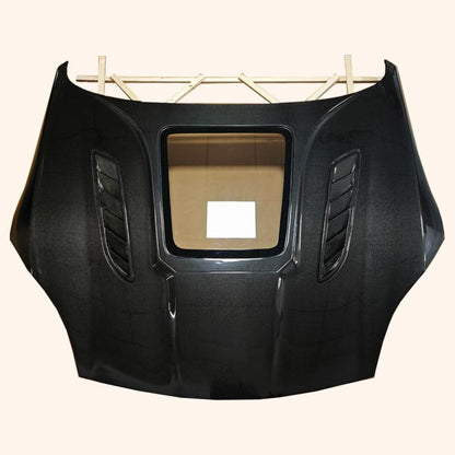 For Jaguar F-Type 2009-2019 Carbon Fiber Clear Glass Hood Bonnet Kazento Carbon Parts 车身侧板 Carbon Fiber FTYPE-HOOD-GL-CF