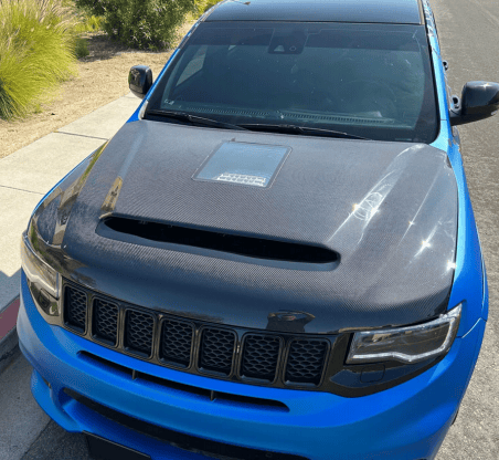 For Jeep Grand Cherokee WK2 DA Style Front Vented Clear Hood 2015-2021