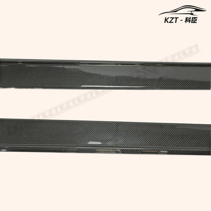 For Kia Stinger Type M Side Skirt Extension Rocker Panels Side Part Carbon Fiber Body Kit Replacement Kazento Carbon Parts 车身侧板 STINGER-SSX-M-CF