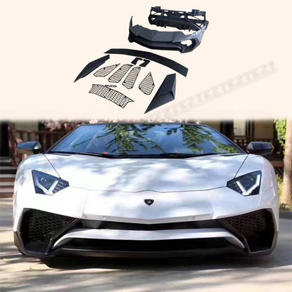 For Lamborghini Aventador LP700 Kits 750SV Style For Lamborghini FRP+CF Front/Rear Bumper + Kits Kazento Carbon Parts 车身侧板 LP700-BODY-750SV-PCF
