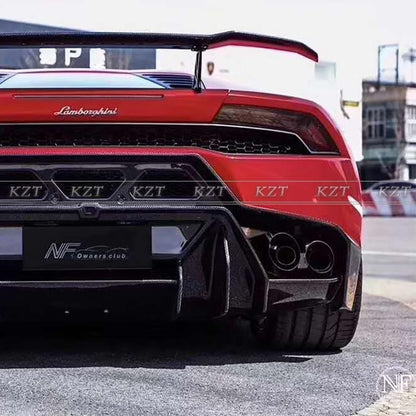 For Lamborghini Huracan LP610 V Style Carbon Fiber Rear Bumper Diffuser Kazento Carbon Parts 车身侧板 LP610-RB-V-CF
