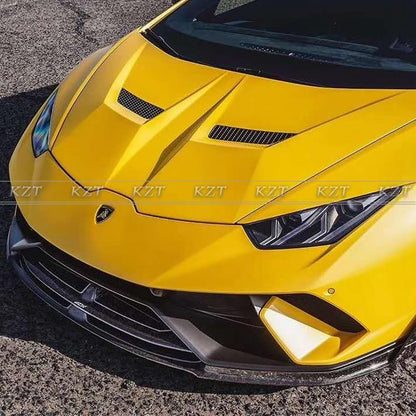 For Lamborghini Huracan LP610 V Style Double Side Carbon Fiber Hood Bonnet Kazento Carbon Parts 车身侧板 LP610-HOOD-V-CF