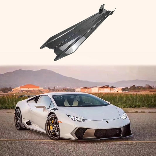 For Lamborghini Huracan LP610 VT Style Side Skirts Extensions Pair Carbon Fiber