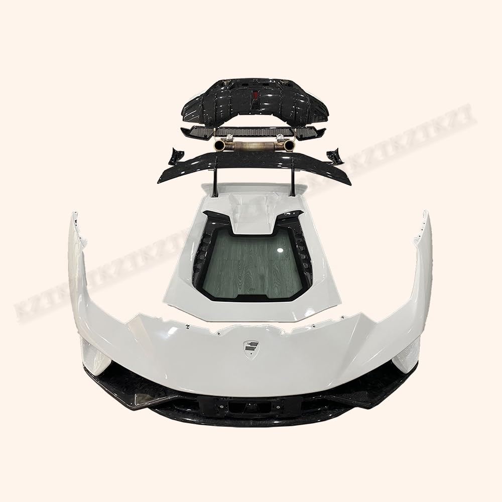 For Lamborghini LP610 Upgrade 640 Style Body Kits 8pcs With Exhaust Carbon FRP Kazento Carbon Parts 车身侧板 LP610-BODY-TRACK-PCF