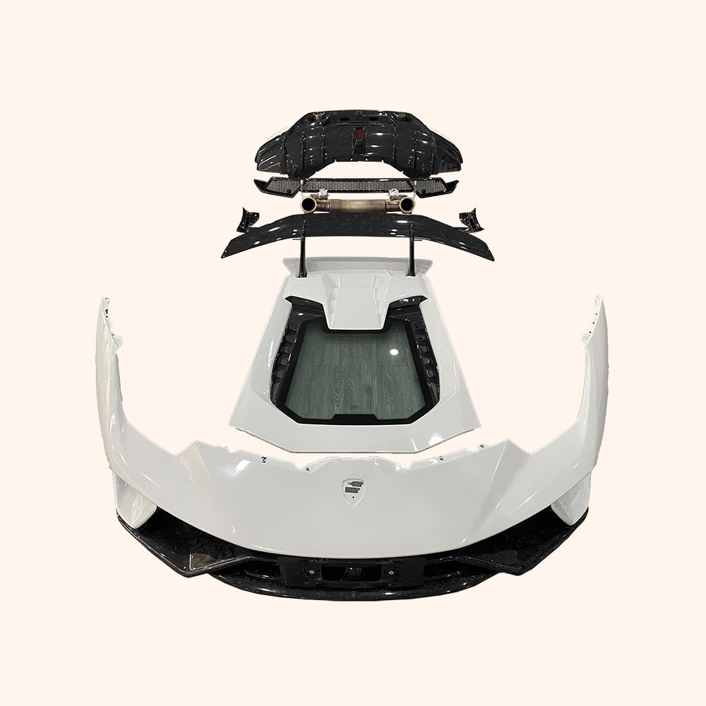 For Lamborghini LP610 Upgrade 640 Style Body Kits 8pcs With Exhaust Carbon FRP Kazento Carbon Parts 车身侧板 LP610-BODY-TRACK-PCF