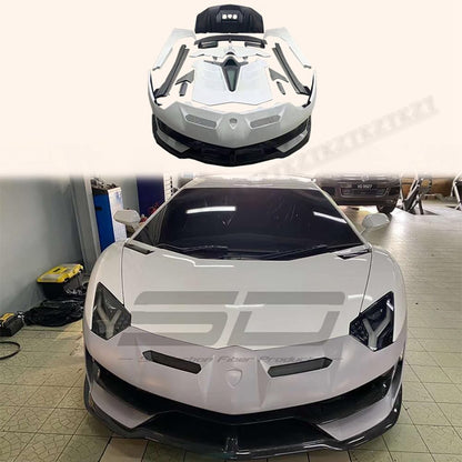 For Lamborghini LP700 Aventador SVJ Style Kits Carbon + FRP 15PC FB/SS/DIF/TK/RS Kazento Carbon Parts 车身侧板 LP700-BODY-SVJ-PCF