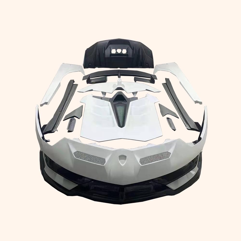 For Lamborghini LP700 Aventador SVJ Style Kits Carbon + FRP 15PC FB/SS/DIF/TK/RS Kazento Carbon Parts 车身侧板 LP700-BODY-SVJ-PCF
