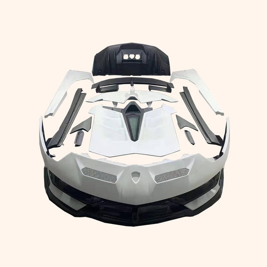 For Lamborghini LP700 Aventador SVJ Style Kits Carbon + FRP 15PC FB/SS/DIF/TK/RS Kazento Carbon Parts 车身侧板 LP700-BODY-SVJ-PCF