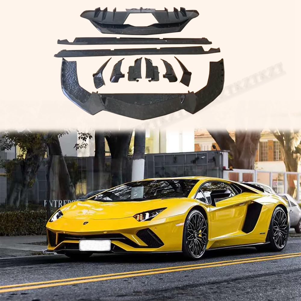 For Lamborghini LP740 Aventador Carbon Fiber Body Kits 10pcs FL/SS/DIF/CA Kazento Carbon Parts 车身侧板 LP740-AERO-KZ-CF