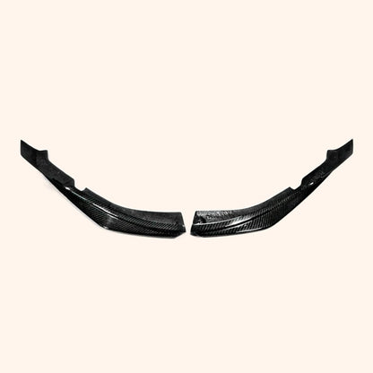 For Maserati Gran Turismo Mc Sport Line Front Bumper Lip 2Pcs Chin Splitter Spoiler Carbon Fiber Body Kits