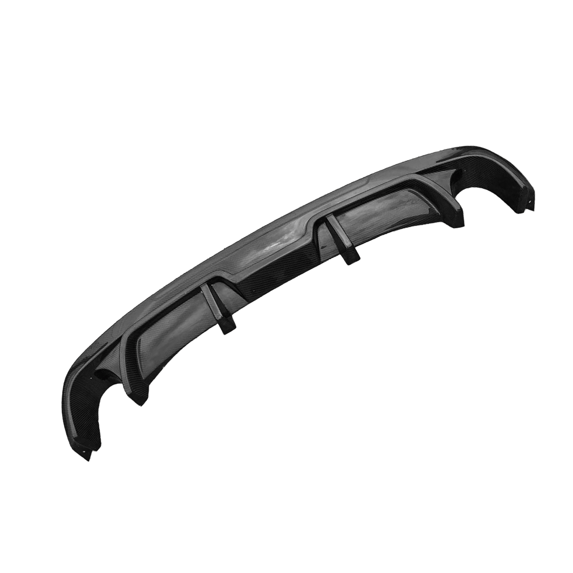 For Mazda 3 Axela 2017-18 5D Hatchback Carbon KZ Style Rear Bumper Diffuser Lip