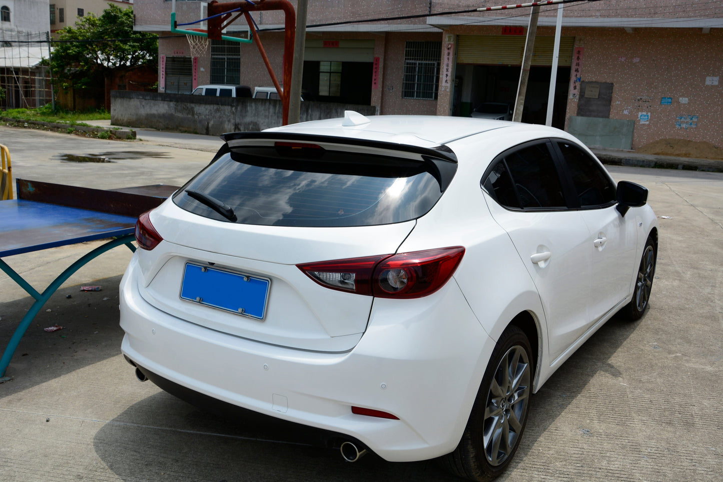 For Mazda 3 Axela 2017-18 5D Hatchback Carbon KZB Rear Roof Spoiler Wing Lip