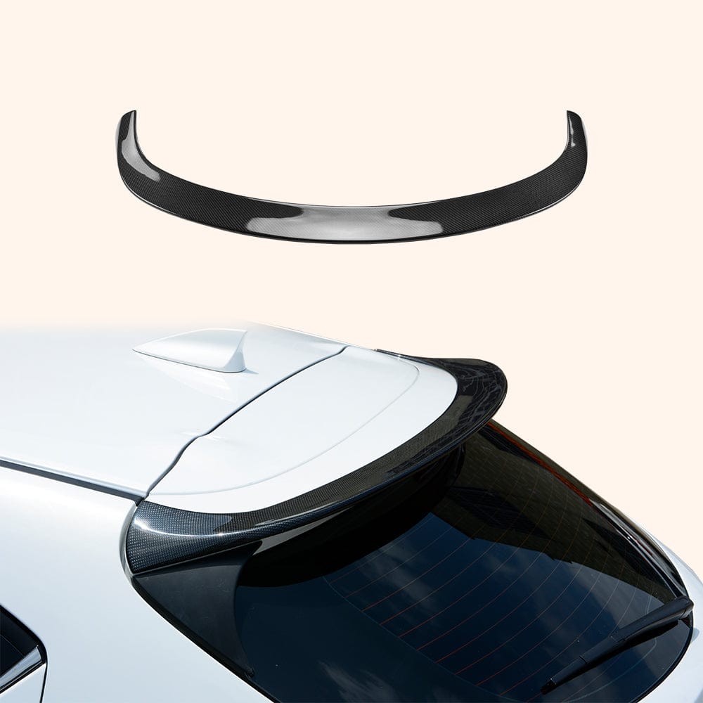 For Mazda 3 Axela 2017-18 5D Hatchback Carbon KZB Rear Roof Spoiler Wing Lip