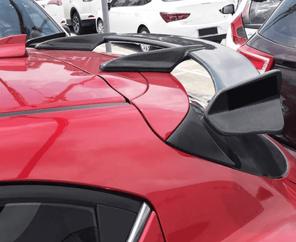 For Mazda 3 Axela 2017-18 5D Hatchback Carbon KZS Rear Roof Spoiler Wing Lip Kazento Carbon Parts Carbon Fiber AXELA1718-RS-RF-KZS-CF