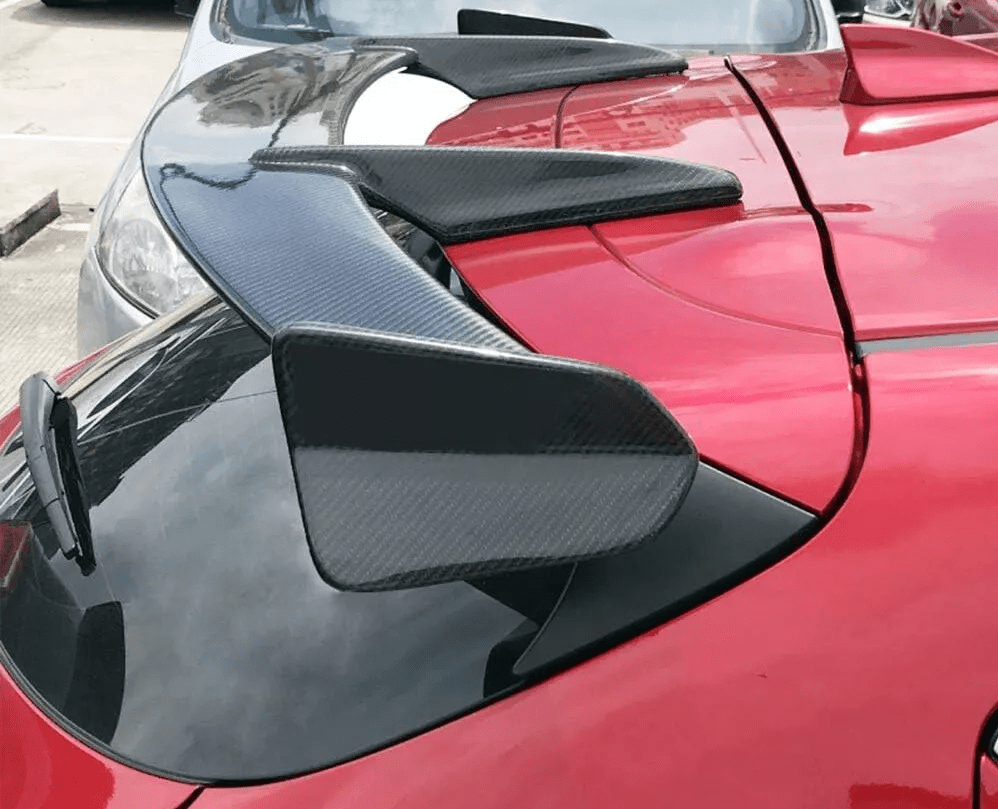 For Mazda 3 Axela 2017-18 5D Hatchback Carbon KZS Rear Roof Spoiler Wing Lip