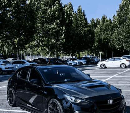 For Mazda 3 Axela 2017-18 5D Hatchback Carbon MP Style Front Bumper Vented Hood