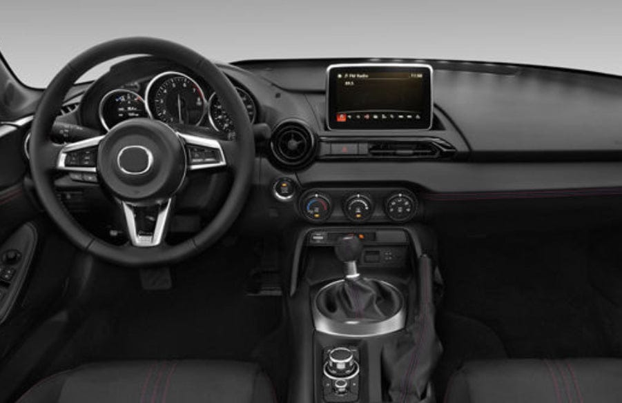 For Mazda Miata MX-5 ND 2 Door 16-24 Carbon D Style Steering Wheel Replacement Kazento Carbon Parts Carbon Fiber MX5ND-STEERING-D-CF