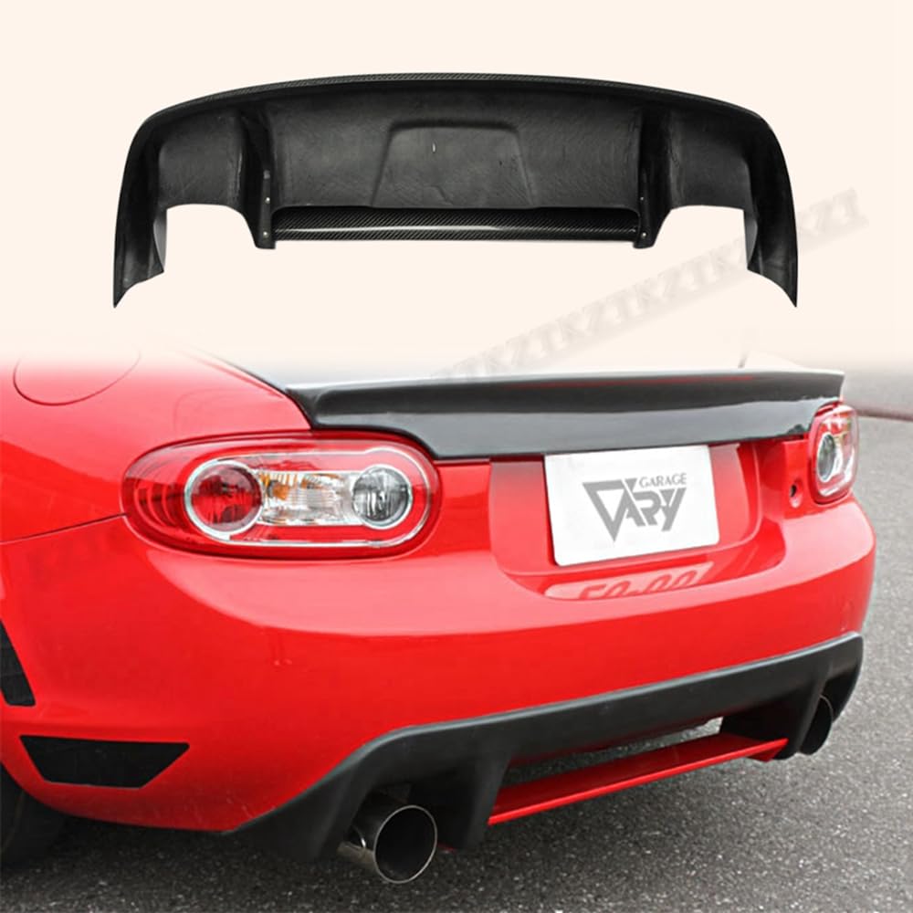 For Mazda Mx5 Nc Ncec Roster Miata Gvn Style Rear Diffuser With Centre Flap 3Pcs Carbon Fiber