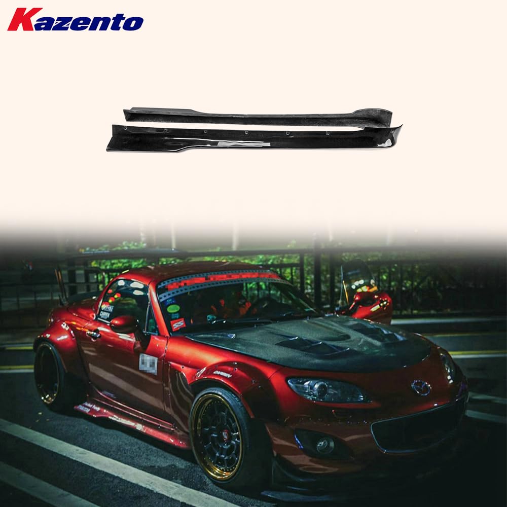 For Mazda Mx5 Nc Ncec Roster Miata Stanceworkz Wide Side Skirt (2Pcs) Rocker Panels Side Part Fiber Glass Body Kit Replacement Kazento Carbon Parts 车身侧板 MX5-SS-SW-NC-FRP