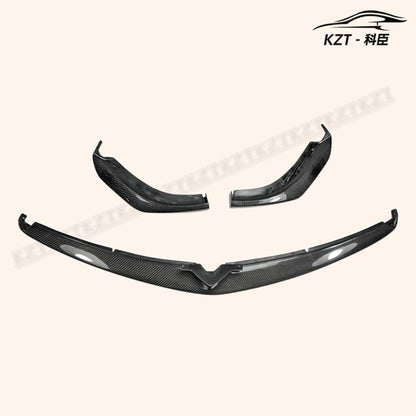 for Mazda Rx8 Late 09-12 R3 Tk Style 3Pcs Front Bumper Lip Chin Splitter Spoiler Carbon Fiber Body Kits Kazento Carbon Parts 车身侧板 RX8-FL-TK-LATE-CF