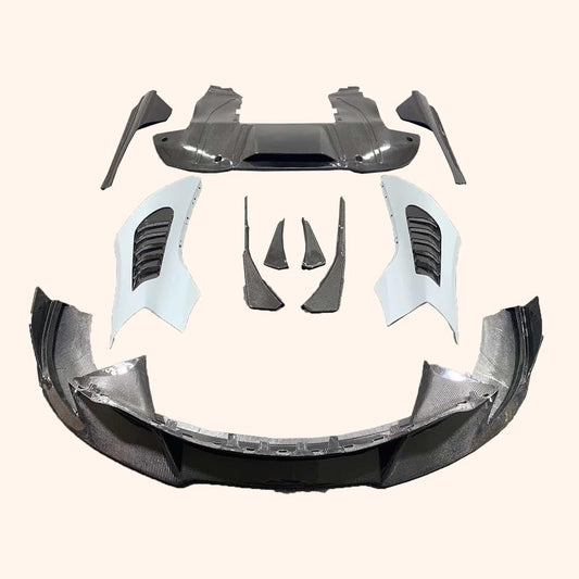 For Mclaren 720S Carbon Fiber VT Style Body Kits 10pcs FL/RL/DIF/HOOD/KITS