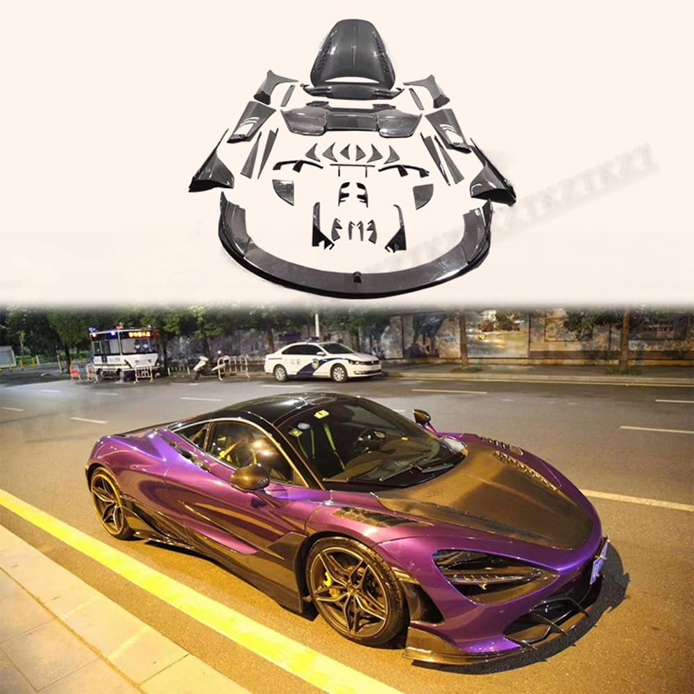 For Mclaren 720S TP Style Body Kits 35pcs Carbon Fiber FL/RL/DIF/HOOD/KITS Kazento Carbon Parts 车身侧板 720S-BODY-TP-CF