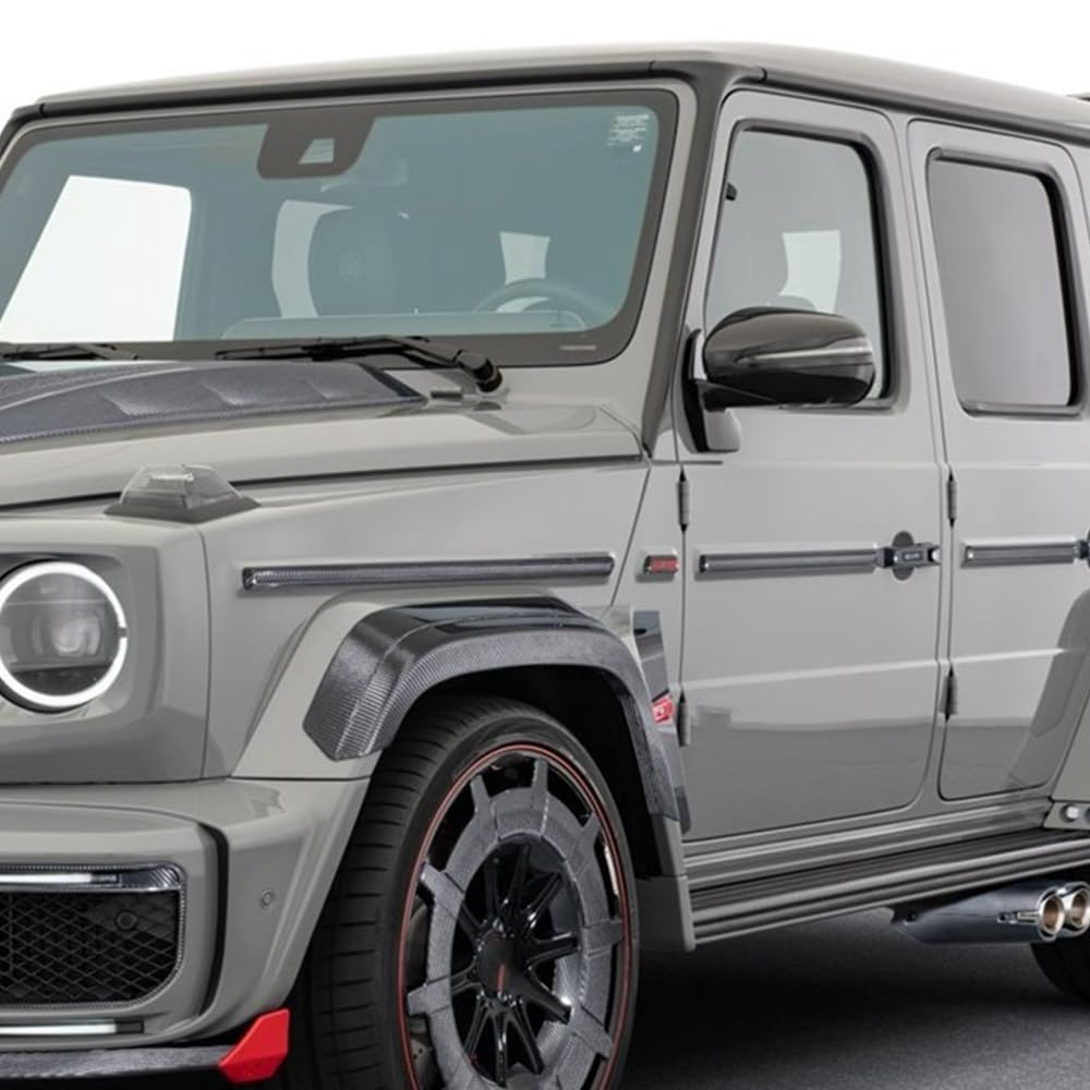 For Mercedes Benz W464 GLS GLE350 G500 G63 AMG Mirror Cover Dry Carbon Stick on Kazento Carbon Parts 车身侧板 G500-MC-DCF