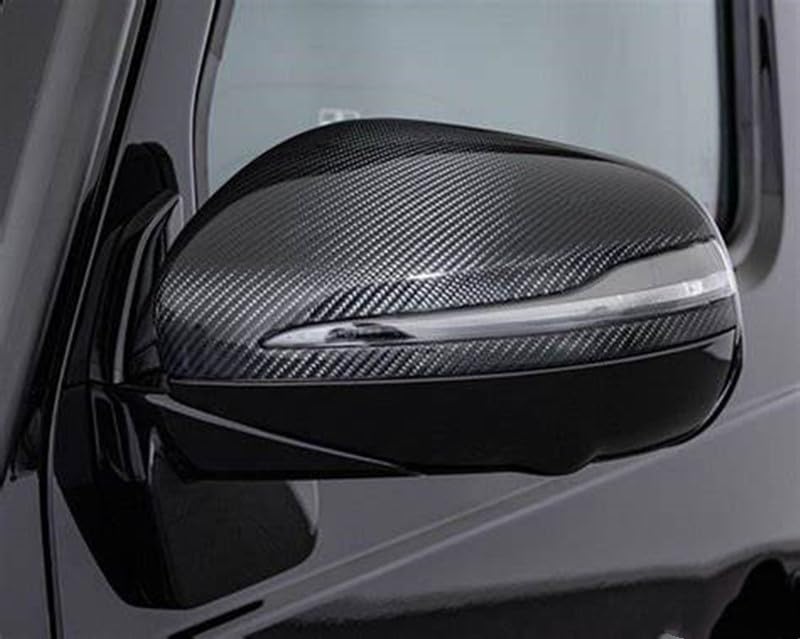 For Mercedes Benz W464 GLS GLE350 G500 G63 AMG Mirror Cover Dry Carbon Stick on Kazento Carbon Parts 车身侧板 G500-MC-DCF