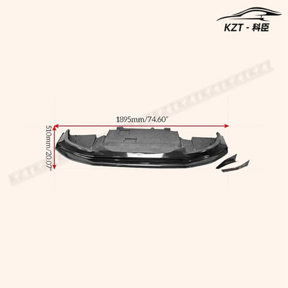 For Mitsibishi Evo 10 Vrs Style Wide Ver Front Bumper Lip With Diffuser Chin Splitter Spoiler Fiber Glass Body Kits