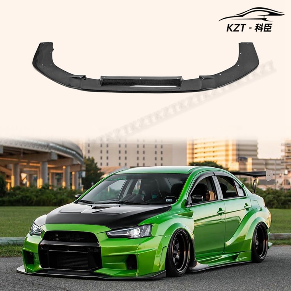 For Mitsibishi Evo 10 Vrsv2 Wide Style Front Bumper Lip (Only Can Be Used On Wide Body Kit) Chin Splitter Spoiler Carbon Fiber Body Kits Kazento Carbon Parts 车身侧板 EVO10-FL-VA2-CF