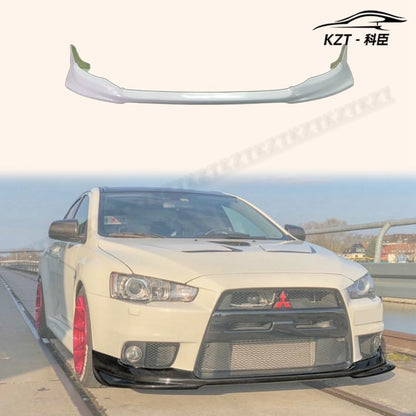 For Mitsibishi Evolution 10 Vrs Style Front Bumper Lip Chin Splitter Spoiler Fiber Glass Body Kits Kazento Carbon Parts 车身侧板 EVO10-FL-VA-NOR-FRP