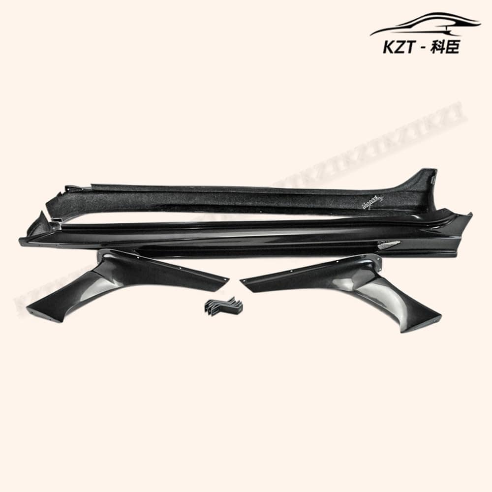 For Mitsubishi Evo 10 Vrsv2 Wide Style Side Skirts With Add On 4Pcs Rocker Panels Side Part Fiber Glass Body Kit Replacement