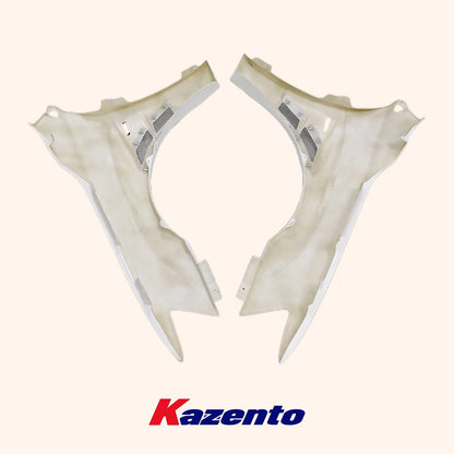 For Mitsubishi Evo10 Cs Style Front Vented Fender Fiber Glass Kazento Carbon Parts 车身侧板 EVO10-FF-CS-FRP