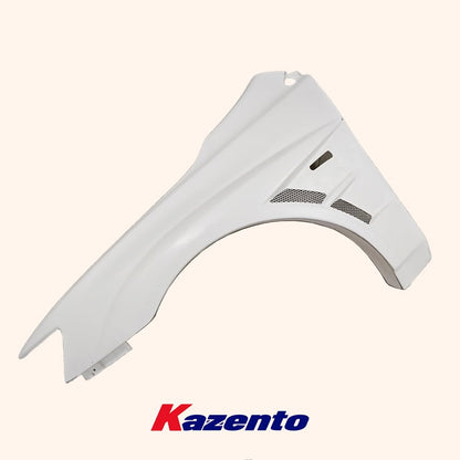 For Mitsubishi Evo10 Cs Style Front Vented Fender Fiber Glass Kazento Carbon Parts 车身侧板 EVO10-FF-CS-FRP