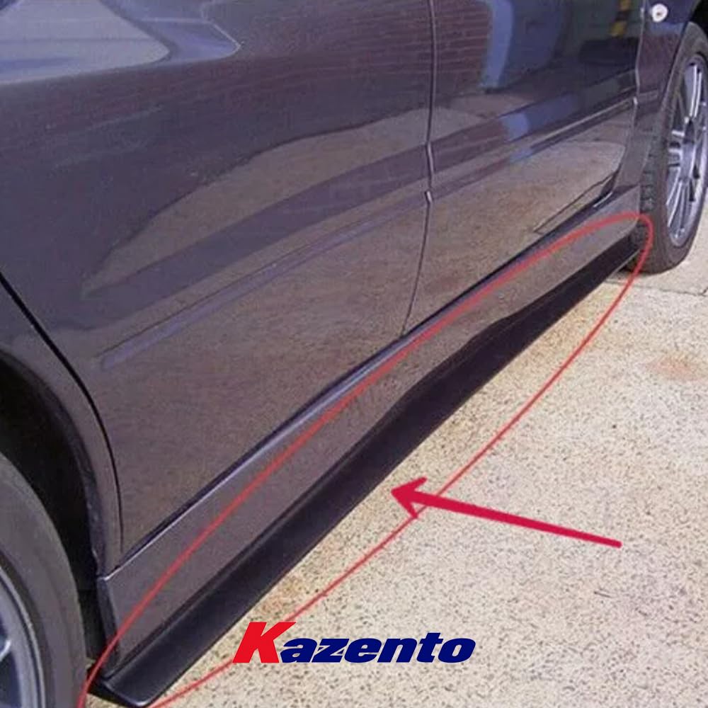 For Mitsubishi Evolution 7 8 9 Damd Side Skirt Extensions (185Cm) Rocker Panels Side Part Carbon Fiber Body Kit Replacement Kazento Carbon Parts 车身侧板 EVO8-SSX-DM-CF