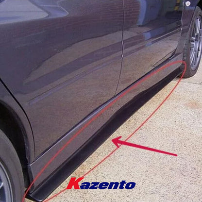 For Mitsubishi Evolution 7 8 9 Damd Side Skirt Extensions (185Cm) Rocker Panels Side Part Carbon Fiber Body Kit Replacement Kazento Carbon Parts 车身侧板 EVO8-SSX-DM-CF
